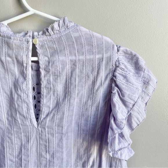 Universal Thread Top Women's Small Lilac Purple 100% Cotton Cottage Eyelet Beach - Picture 11 of 12